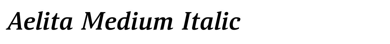 Aelita Medium Italic